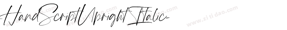 HandScriptUpright Italic字体转换
